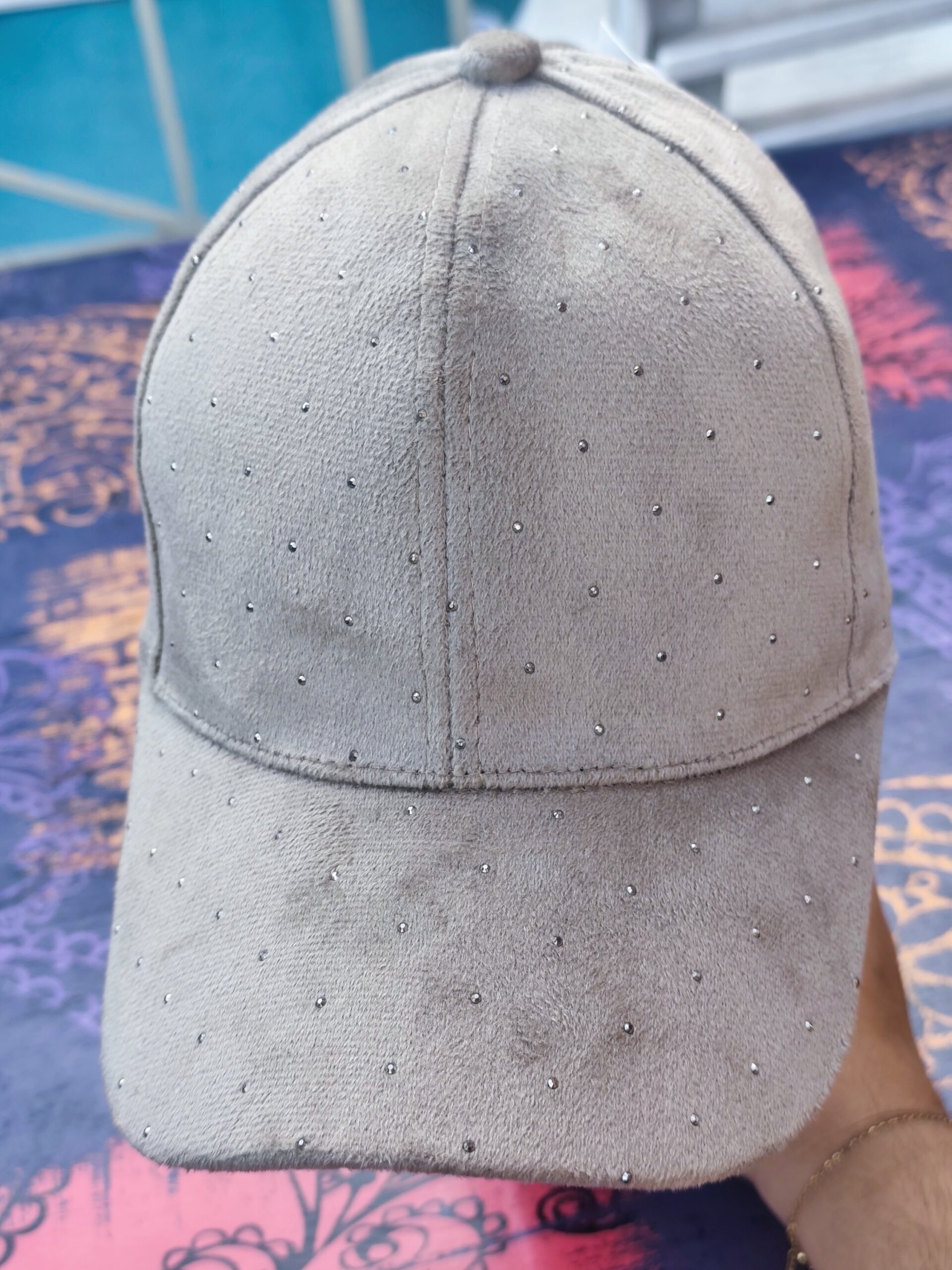 Casquette velour Paillette