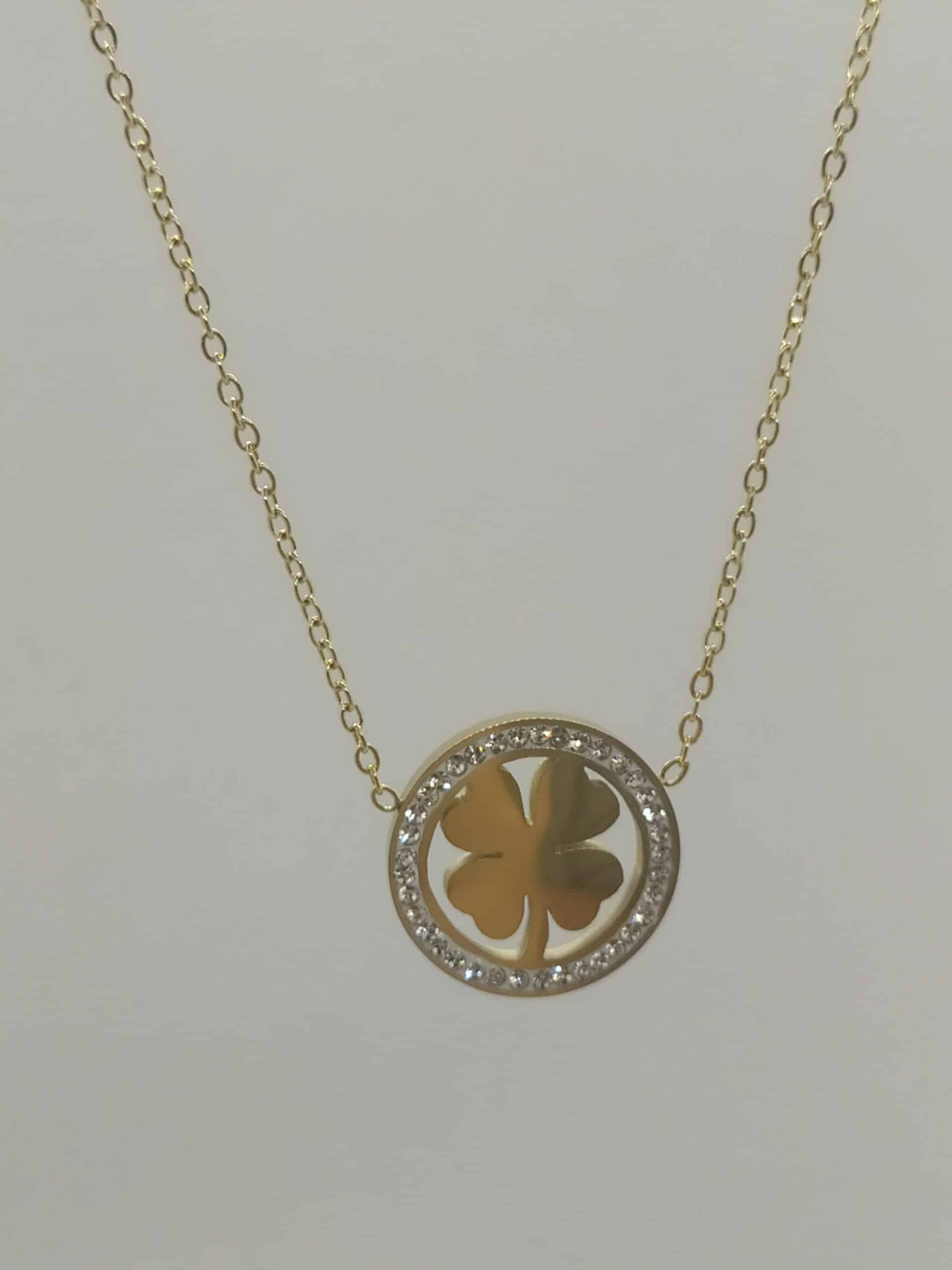Collier trèfle cercle diam's