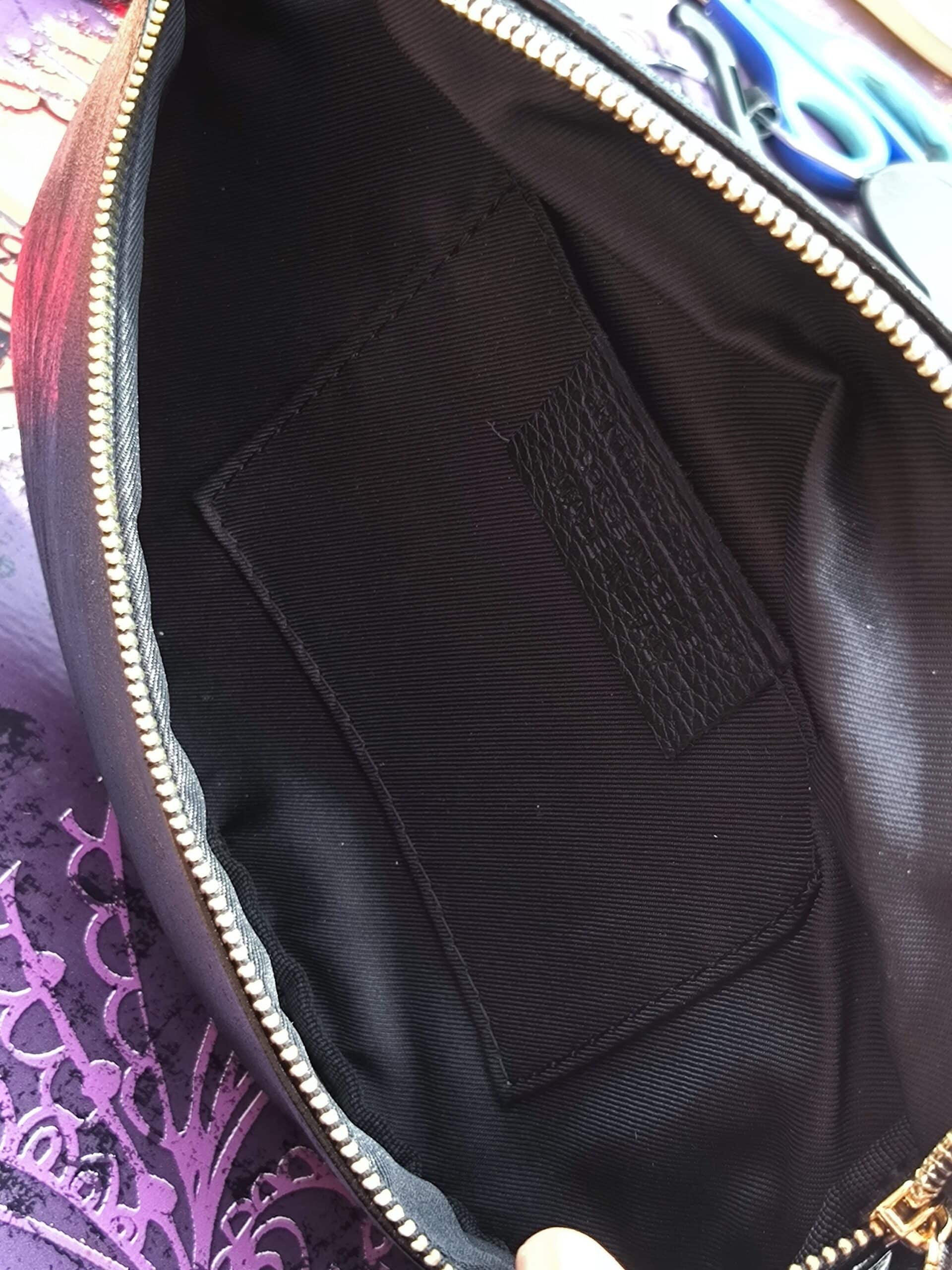 Sac banane cuir noir
